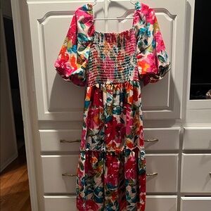 Floral bohemian maxi dress